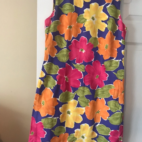 Dress flowers multicolored 100% cotton - Picture 2 of 4